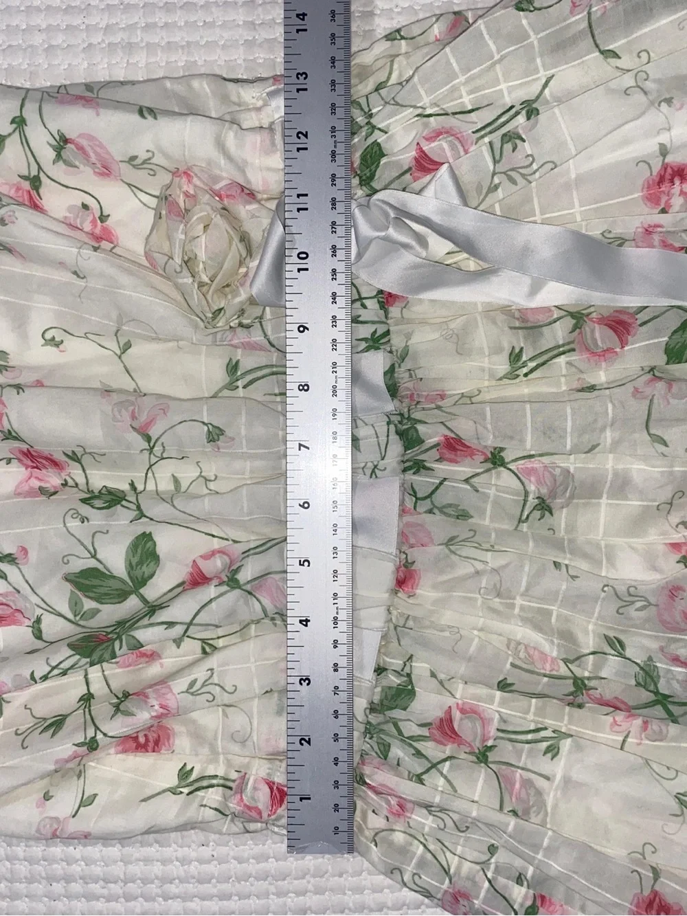 Ralph Lauren Cream Floral Sundress with Pink Roses girls sz12